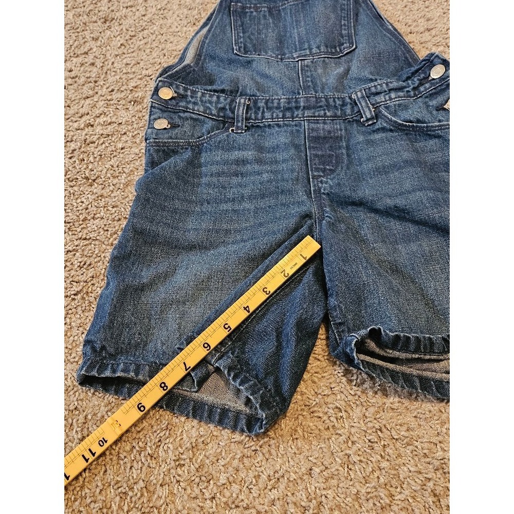 Old Navy Denim Shortalls XL 14 Blue Medium Wash Cotton Overalls - Picture 4 of 7